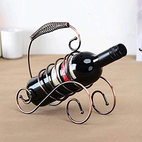 NEOCHY Creative Sphandle Wine Rack Portable Wine Display Shelf Holder Durable Wine Storage Rack Organizer Bar Decorations