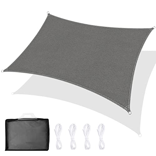 RATEL Sun Shade Sail, 4m x 3m Waterproof Canopy Outdoor Rectangle, 98% UV Block Patio Sun Sail With Four Rope, Awnings For Garden/Yard/Pool/Terra