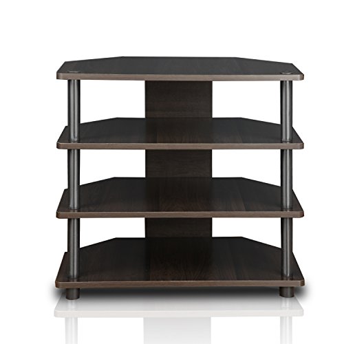 Furinno Toolless TV Stands, Wood, Espresso/Black, one size