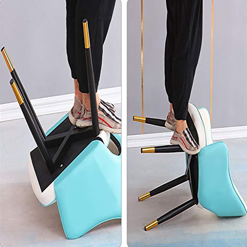 Modern Kitchen Dining Room Chairs Leather Dining Chairs Living Room Armchair with Black Metal Legs And Backrest For Living Room Bedroom Kitchen (