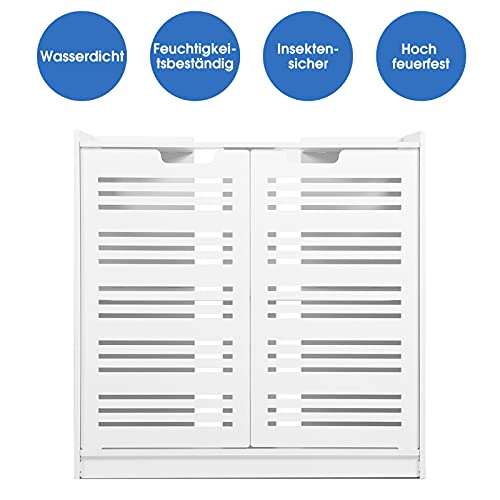 Ejoyous Vanity Cabinet With Two Doors White Vanity Cabinet, Modern Bathroom Vanity Cabinet With Two Doors Ideal for Families Hotels