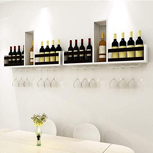 NEOCHY Wine Rack Modern Wall-Mounted Retro Bar Shelf Wine Cabinet Living Room Simple Decorative