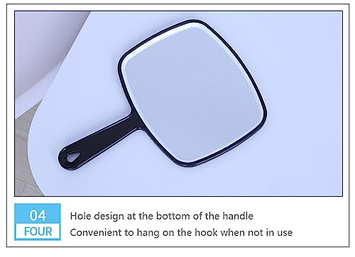 Multi-Purpose Handheld Mirror with Distortion-Free Reflection Hand Mirror Salon Barber Hairdressing Mirror Large Wall Mount Hand Mirror with Hand