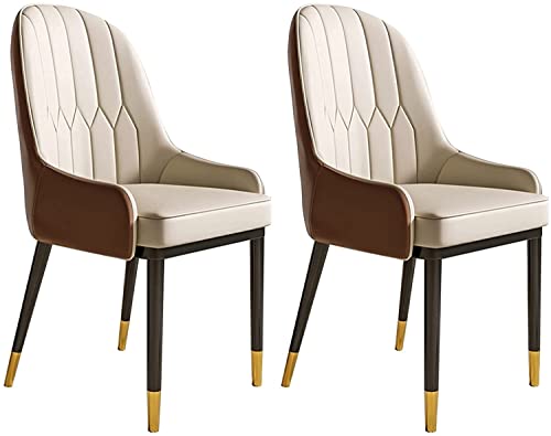 dining chair Office Reception Chairs Business Dining Chairs Set Kitchen Modern Kitchen Dining Chairs Set of 2 Water Proof PU Leather Side Chair w