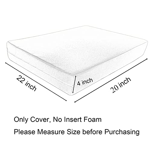 FLYMEI Patio Cushion Covers, Water Resistant Outdoor Cushion Cover Replacement, Patio Sofa Cushion Covers Only Outdoor Couch Cushion Covers (22''