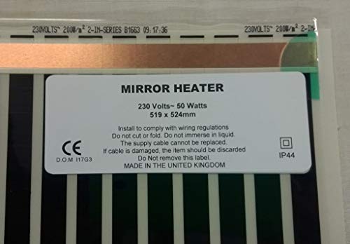Bathroom Mirror Demister 500mm x 530mm