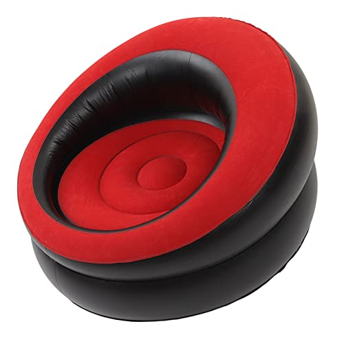 Inflatable Chair, Air Sofa Outdoor Inflatable Sofa Chair, Inflatable Couch Flocking Simple Sofa for Living Room Bedroom Reading Room Camping Offi