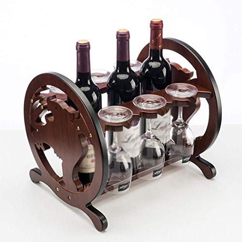 NEOCHY Wine Rack, Exquisite Carving Tiger Wine Rack Goblet Wine Cup Holder Bar Wine Bottle Display Home Decoration Craft