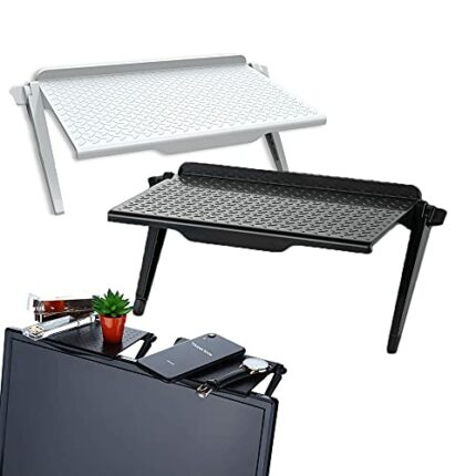 TV Screen Top Shelf, 2 Pcs Foldable Monitor Rack, TV Top Shelf, Screen Top Shelf, TV Top Storage Rack, Cable Box Shelf, Top Storage Rack for TV B