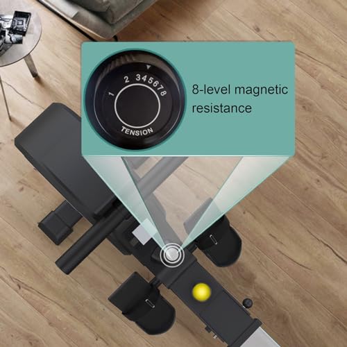 Magnetic Rowing Machine For Home Use 8-level Resistant With LCD Monitor Tablet Holder Row Machine Home Gym For 330lbs Max Capacity