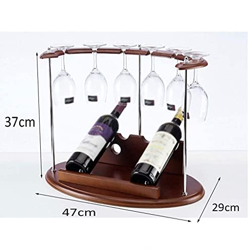 EYLINK Wine Racks, Decoration Wine Glass Rack Wine Bottle Solid Wood European Creative Display Rack