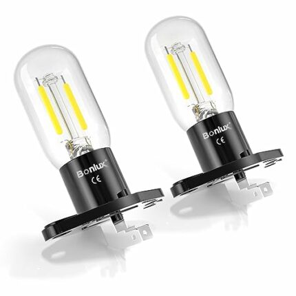Bonlux 3W Z187 Microwave Led Bulb,5000k Cold White Vertical Right T170 Base 3W Oven Filament LED Lamp,25W Oven Bulb Fit for Samsung, Panasonic Mi