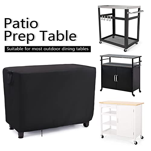 Hohong 52 inch Outdoor Prep Table Cover for Keter Unity XL Portable Table and Storage Cabinet,Waterproof BBQ Prep Table Cover and Bar Cart Cover