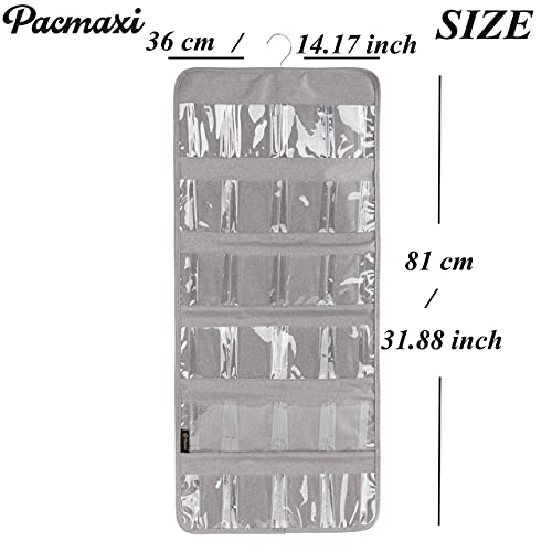 PACMAXI Over The Door Shoes Organizer for 12 Pairs of Baby Shoes Boys Girl, Hanging Baby Shoe Organizer with Hanger(Polyester Material-Grey)