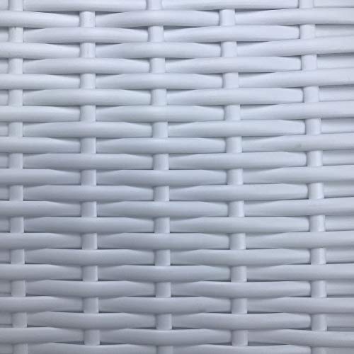 Mhome Plastic Woven Rattan Repair Material for Outdoor Garden Patio Furniture, Durable Wicker Bench Chair Table Repair Kits (White)