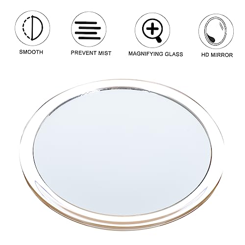 FOMIYES 2 pcs Mirror travel desk decor LED magnifying glass LED decor vanity decor dresser decor woman pu household Morrow