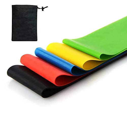 NXYJD 5PCS Yoga Resistance Bands Stretching Rubber Loop Exercise Fitness Equipment Strength Training Body Pilates Strength Training