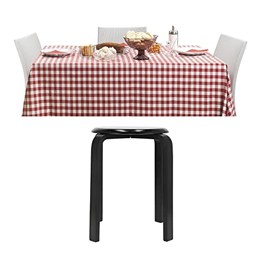 Ejoyous Stacking Stool, Dining Stool Bar Stool Stackable Stool House Bench Round Stool Solid Wood Stool Table Stool with Anti-Slip Mat for Home K