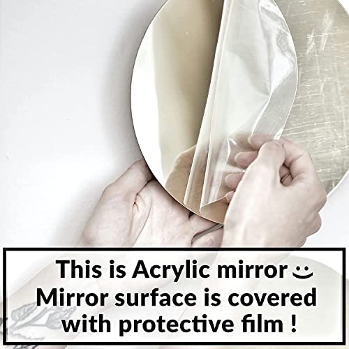 Moon Cycle Wall Decor | Acrylic Decorative Moon Phase Mirror Boho Wall Hanging | Bohemian Decor for Bedroom |Preppy Aesthetic Mirror Decorations