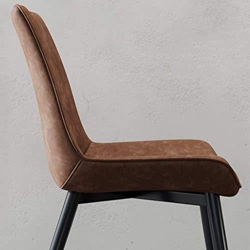 Modern Kitchen Dining Room Chairs Retro Design Faux Leather Dining Chairs Set Set Of 6 With Upholstered Back And Cushion Metal Legs (Color : B, S