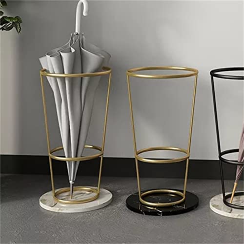 LSDJGDDE Umbrella Storage Rack Wrought Iron Marble Base Nordic Hotel Villa Lobby Storage Bucket