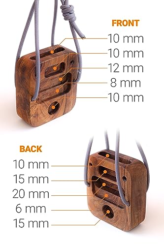 masilas Portable Hangboard for Rock Climbing Holds Fingerboard Trainer for Hand Grip Strength Pull-Up Grips Arm Pinch Grip Forearm Exerciser Trai