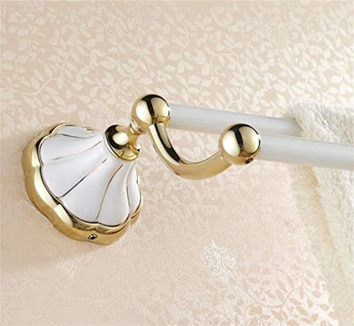 XHALERY Bathroom Bathroom Lavatory Towel Rack Towel Shelf with Two Towel Bars Wall Mount Holder Tower Hanger/40Cm