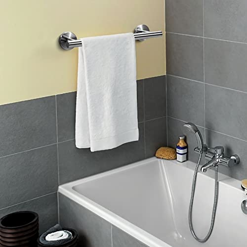 Towel Rail Wall Mounted 304 Stainless Steel Brushed Finish Towel Holder Single Towel Bar Small Towel Rack for Bathroom and Kitchen 30cm (Brushed