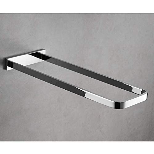 N/A Small Bathroom Kitchen Hand Towel Hanger Sticky Stick on Shower Bar Brushed Stainless Steel