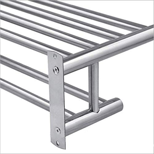 N/A Towel Rack, Stainless Steel Metal Towel Bar, Wall-Mounted Towel Holder Organizer Towel Shelf Storage Rail for Bathroom Kitchen