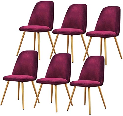 Modern Kitchen Dining Room Chairs Vintage Dining Chairs Set Of 6 Kitchen Counter Chairs Lounge Leisure Living Room Corner Chairs With Metal Legs