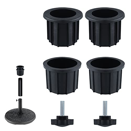 KINBOM 2 Sets Umbrella Base Stand Hole Ring Plug, Umbrella Base Accessories Umbrella Stand Part Replacement with M8 40mm Threaded Knobs