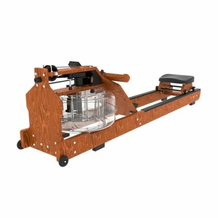 HAWEWE Rowing Machine For Home Use Water Resistance Oak Wood Folding Rower Machine With LCD Monitor Cardio Equipment 264lbs Weight Capacity