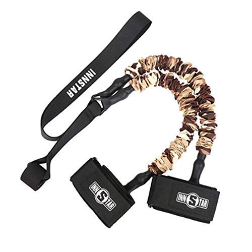 INNSTAR Booty Resistance Band Glute Cord Cable Machine for Hip Home Workout Cable Kickbacks with Instructions & Carry Bag