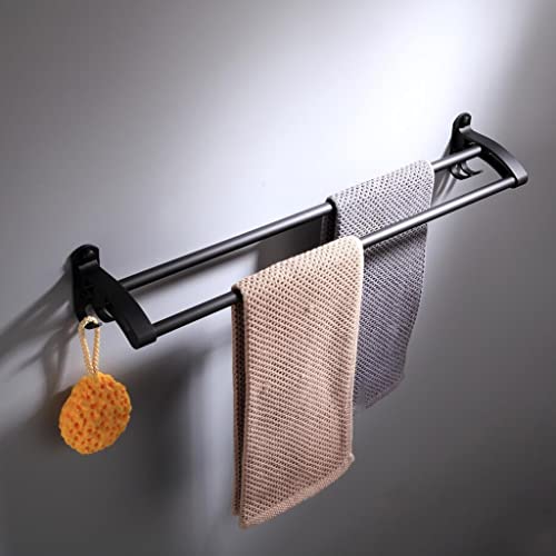 HIGOH Towel Racks,Towel Holder Towel Rail for Bathroom, European Design Double Rod Bathroom Hardware, Double Rod Hand Towel Holder Kitchen Bathro