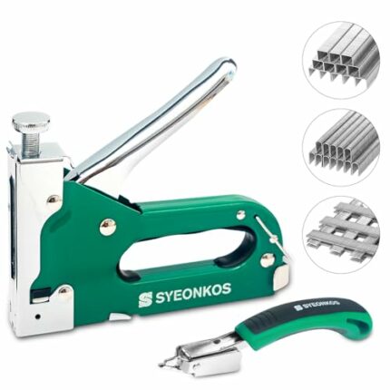 SYEONKOS Staple Gun, Heavy Duty Staple Gun with 3000 Staples,3-in-1 Upholstery Staple Gun, Staple Gun Heavy Duty for Wood, Wall Stapler,Staple Gu