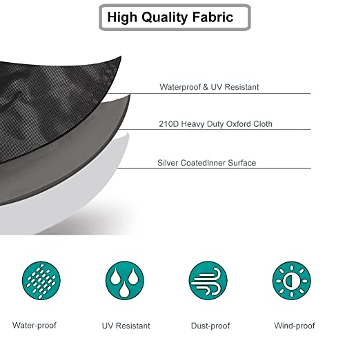 sokey Garden Cushion Storage Bag, Oxford Fabric Waterproof, Anti-UV Heavy Duty Outdoor Cushion Storage Bag,Christmas Tree Storage Bag with Carry