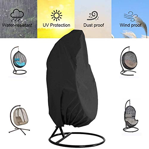 MOZX Waterproof Egg Chair Cover, 210D Oxford Fabric Heavy Duty, Egg Hanging Chair Cover with Bag, Anti-Dust Garden Furniture Cover for Indoor Out