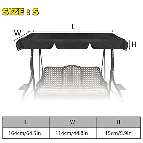 sinyea Replacement Canopy Swing Seat Chair,Swing Chair Canopy Replacement,Waterproof/UV Resistant Swing Canopy Cover, Cover Patio Hammock Cover T