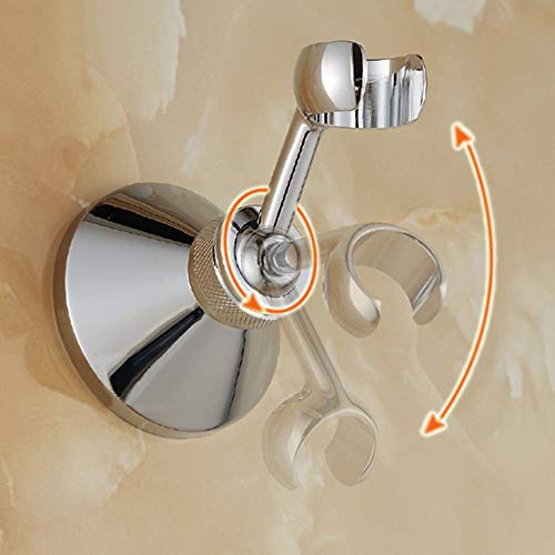 Queta Shower Holder Brass Swivel Adjustable Shower Head Holder Wall Mount Removable Hand Shower