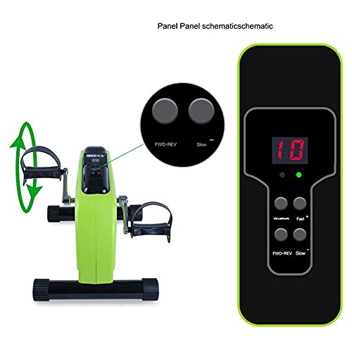 Electric Pedal Exerciser Medical, for Leg Arm and Knee Recovery Exercise Exercise Bike and Pedal Exerciser for Disabled and Elderly (Green)