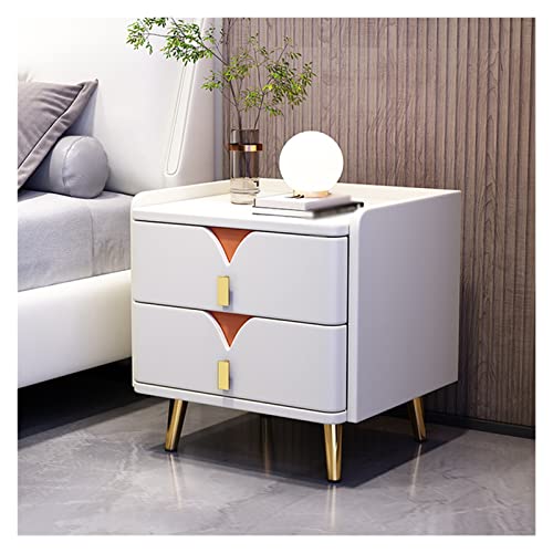 JJZXD Chevet Intelligente Avec Chargement Sans fil Armoire D'appoint Avec Tiroirs Tables Chevet LED Multifonctions