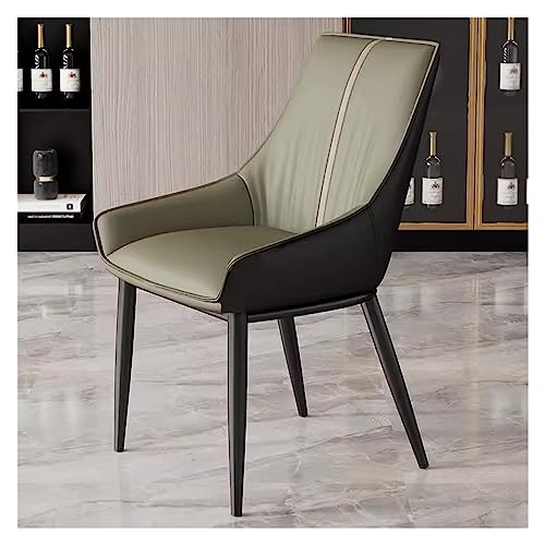 RILOOP Modern Dining Chairs Pu Upholstered Kitchen & Dining Room Chairs Leather Mid Century Modern Chairs with Metal Chair Legs,Loads up to 136Kg
