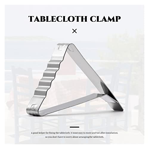 Skyzone 12-Pack Tablecloth Clips, Stainless Steel Tablecloth Clips, Adjustable Tablecloth Clips for Outdoor, Home, Restaurant, Picnic, Party and