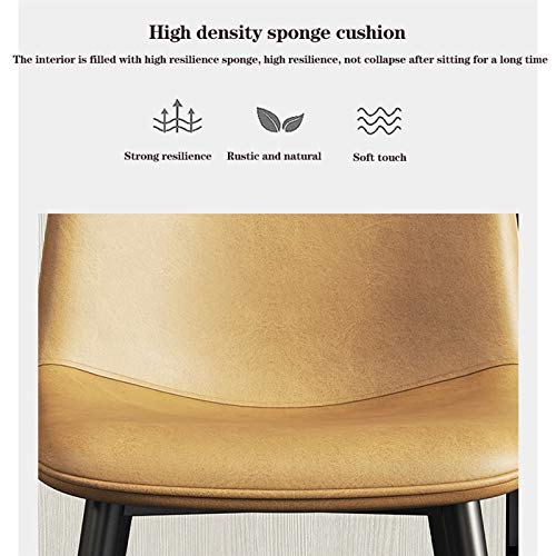 dining chair Kitchen Dining Room Furniture Chairs Faux Matte Suede Leather Dining Chairs with Backrest Soft Cushion And Sturdy Metal Legs For Off