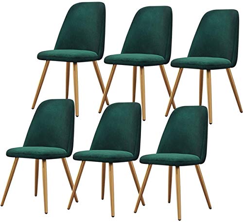 Modern Kitchen Dining Room Chairs Vintage Dining Chairs Set Of 6 Kitchen Counter Chairs Lounge Leisure Living Room Corner Chairs With Metal Legs