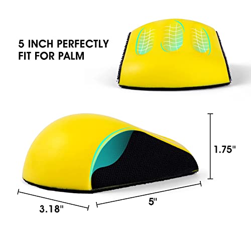 S SATC Hand Sanding Block 5 Inch Hook and Loop Sanding Block 1 Pack Mouse Sanding Block for Woodworking Furniture Restoration Automotive Body Art