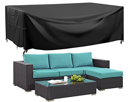Garden Furniture Cover,200X165X80cm Garden Table Cover 600D Heavy Duty Oxford Polyester Outdoor Patio table Covers Rectangular Cover Windproof,Wa