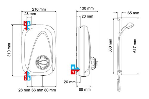 Mira Showers Vigour Thermostatic Power Shower White 1.1532.353