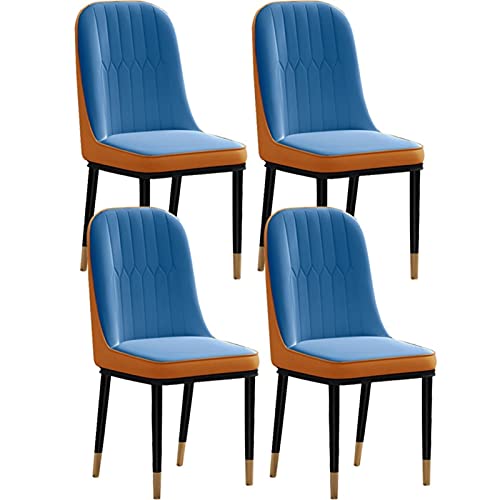 Kitchen Dining Room Furniture Chairs Dining Chairs Set Of 4 Modern PU Water Proof Leather High Back Padded Soft Seat Kitchen Chairs Living Room C